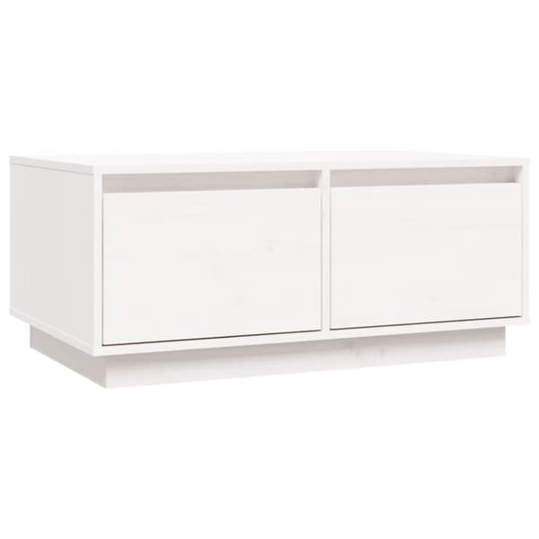 vidaXL sofabord 80x50x35 cm massivt fyrretræ hvid