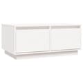 Miniatyrbillede 1 af 11: vidaXL sofabord 80x50x35 cm massivt fyrretræ hvid