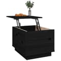 Miniatyrbillede 5 af 11: vidaXL sofabord 40x50x35 cm massivt fyrretræ sort
