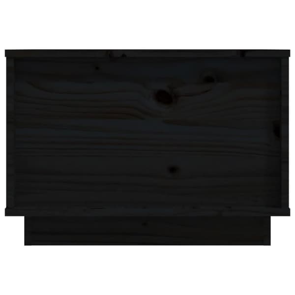 vidaXL sofabord 40x50x35 cm massivt fyrretræ sort