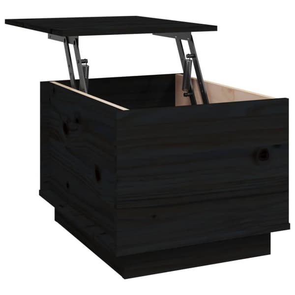vidaXL sofabord 40x50x35 cm massivt fyrretræ sort