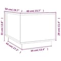 Miniatyrbillede 10 af 11: vidaXL sofabord 40x50x35 cm massivt fyrretræ sort