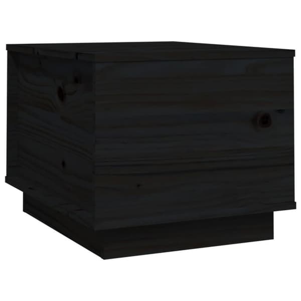 vidaXL sofabord 40x50x35 cm massivt fyrretræ sort