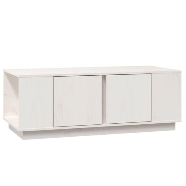 vidaXL sofabord 110x50x40 cm massivt fyrretræ hvid