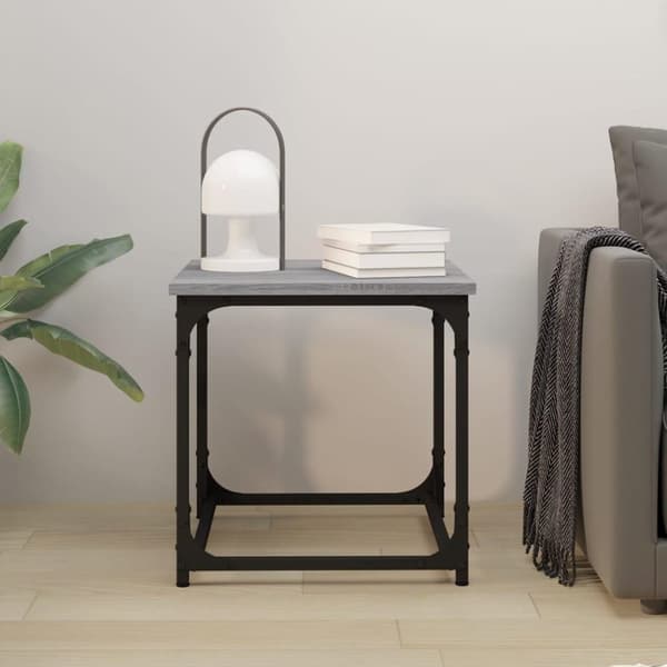 vidaXL sidebord 40x40x40 cm konstrueret træ grå sonoma-eg