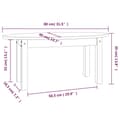 Miniatyrbillede 9 af 11: vidaXL sofabord 80x40x35 cm massivt fyrretræ