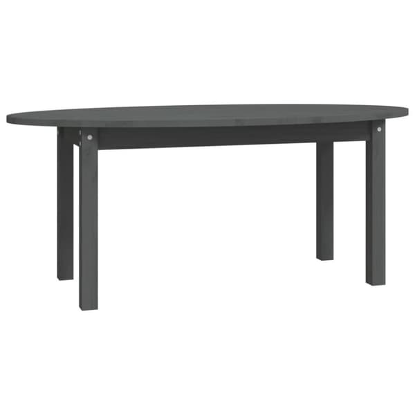 vidaXL Sohvapöytä harmaa 110x55x45 cm täysi mänty