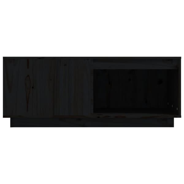 vidaXL sofabord 100x101x40,5 cm massivt fyrretræ sort