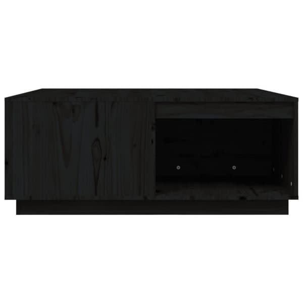 vidaXL sofabord 100x101x40,5 cm massivt fyrretræ sort