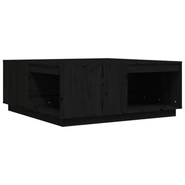 vidaXL sofabord 100x101x40,5 cm massivt fyrretræ sort