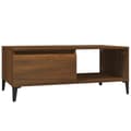 Miniatyrbillede 2 af 10: vidaXL sofabord 90x50x36,5 cm konstrueret træ brun egetræsfarve