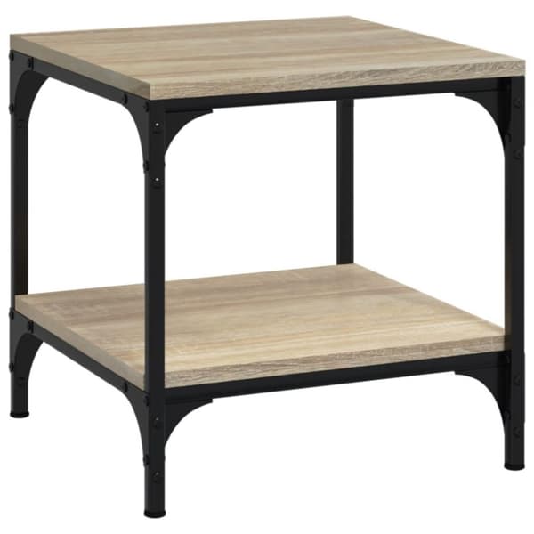 vidaXL sideborde 2 stk. 40x40x40 cm konstrueret træ sonoma-eg
