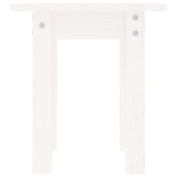 vidaXL sofabord Ø 35x35 cm massivt fyrretræ hvid