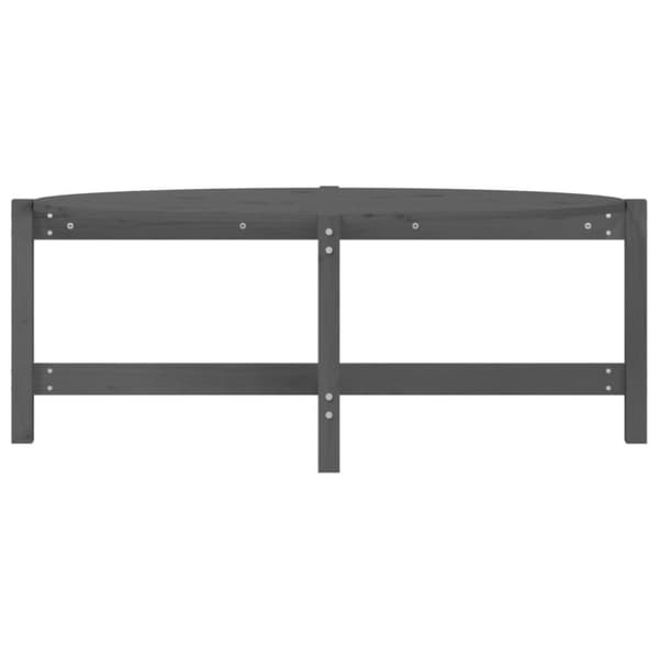 vidaXL Sohvapöytä harmaa 118x63x45 cm täysi mänty