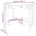 Miniatyrbillede 8 af 10: vidaXL sofabord Ø 62,5x45 cm massivt fyrretræ