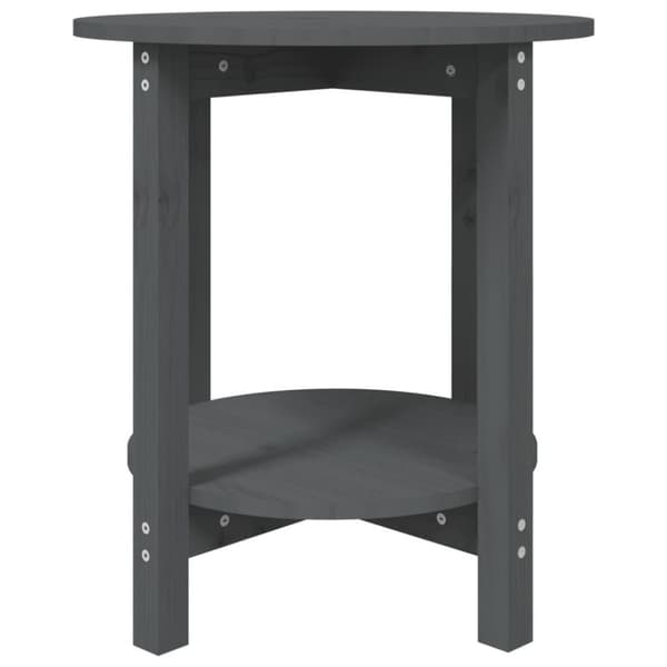vidaXL sofabord Ø 55x60 cm massivt fyrretræ grå