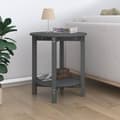 Miniatyrbillede 9 af 10: vidaXL sofabord Ø 55x60 cm massivt fyrretræ grå