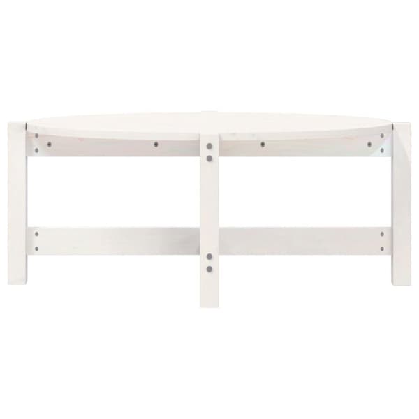 vidaXL Sohvapöytä valkoinen 87x48x35 cm täysi mänty