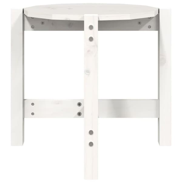 vidaXL sofabord Ø 52,5x45 cm massivt fyrretræ hvid