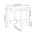 Miniatyrbillede 8 af 10: vidaXL sofabord Ø 52,5x45 cm massivt fyrretræ hvid