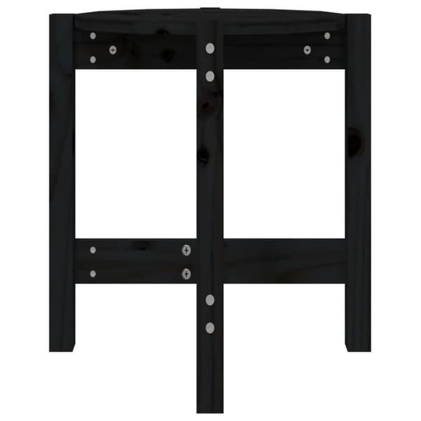 vidaXL sofabord Ø 42,5x45 cm massivt fyrretræ sort