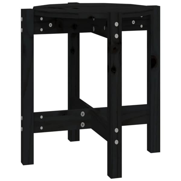 vidaXL sofabord Ø 42,5x45 cm massivt fyrretræ sort