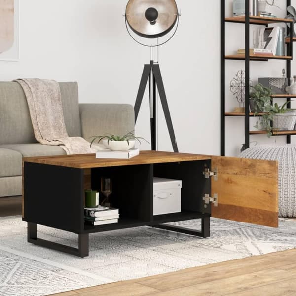 vidaXL sofabord 80x50x40 cm massivt mangotræ og konstrueret træ