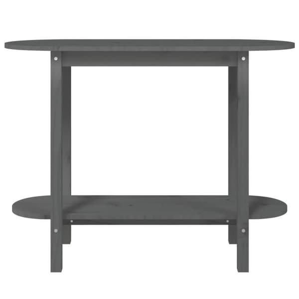 vidaXL Konsolipöytä harmaa 110x40x80 cm täysi mänty