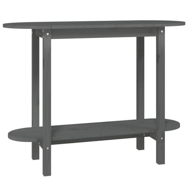 vidaXL konsolbord 110x40x80 cm massivt fyrretræ grå