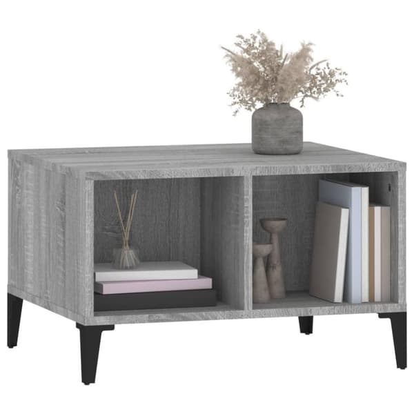 vidaXL sofabord 60x50x36,5 cm konstrueret træ grå sonoma-eg