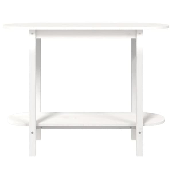 vidaXL konsolbord 110x40x80 cm massivt fyrretræ hvid