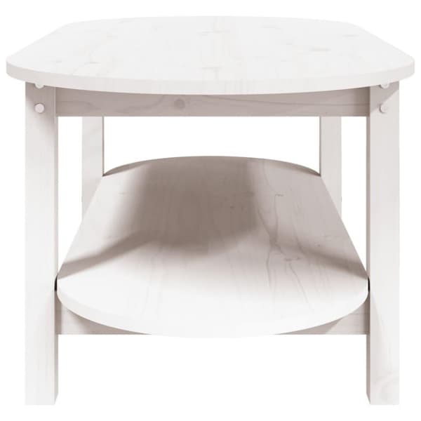 vidaXL sofabord 110x55x45 cm massivt fyrretræ hvid