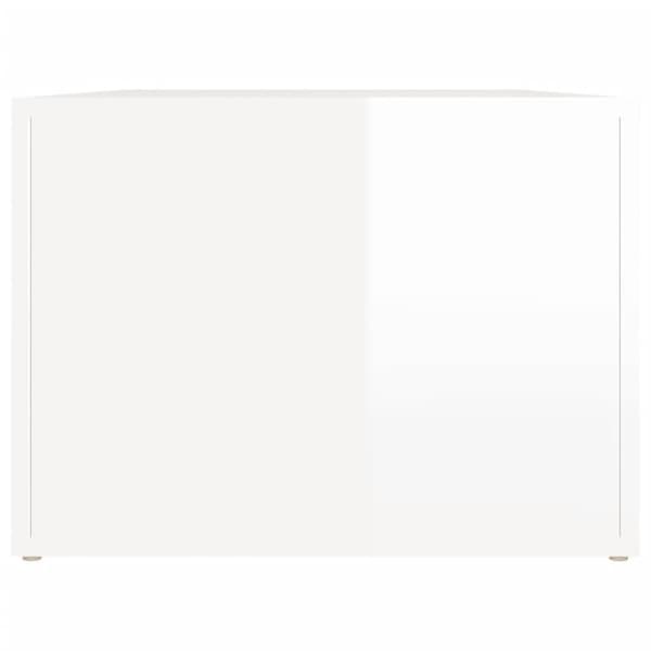 vidaXL sofabord 80x50x36 cm konstrueret træ hvid højglans