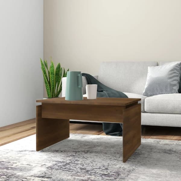 vidaXL Sohvapöytä ruskea tammi 68x50x38 cm tekninen puu