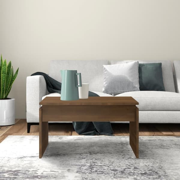 vidaXL Sohvapöytä ruskea tammi 68x50x38 cm tekninen puu