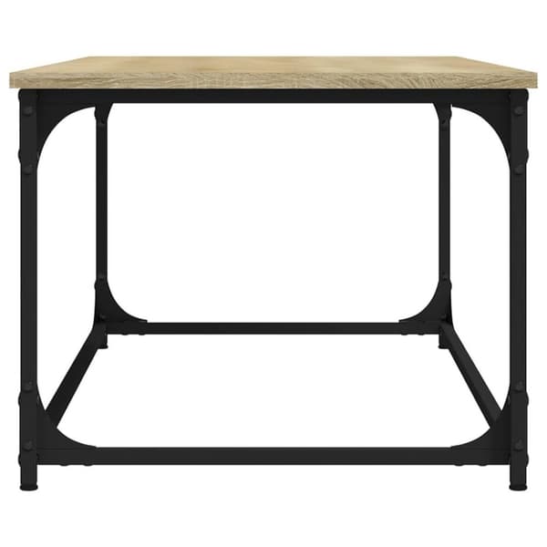 vidaXL Sohvapöytä Sonoma-tammi 102x50x40 cm tekninen puu ja rauta