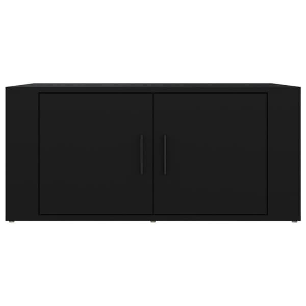 vidaXL Sohvapöytä musta 80x50x36 cm tekninen puu