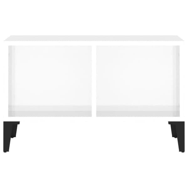 vidaXL sofabord 60x50x36,5 cm konstrueret træ hvid højglans