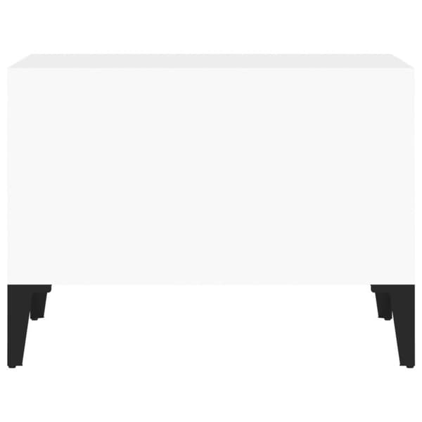 vidaXL sofabord 60x50x36,5 cm konstrueret træ hvid højglans