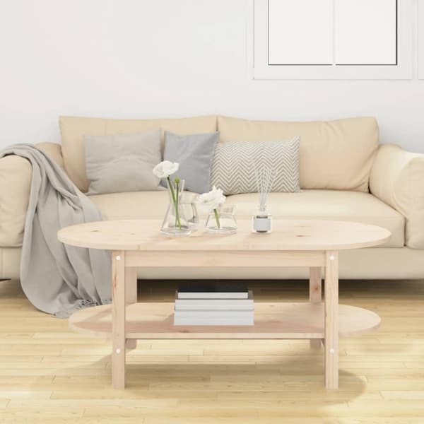 vidaXL Sohvapöytä 110x55x45 cm täysi mänty