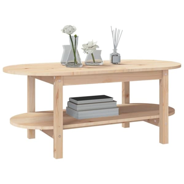 vidaXL Sohvapöytä 110x55x45 cm täysi mänty