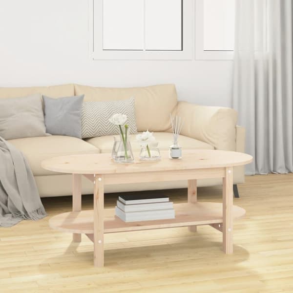 vidaXL Sohvapöytä 110x55x45 cm täysi mänty