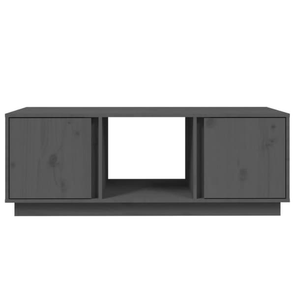 vidaXL sofabord 110x50x40 cm massivt fyrretræ grå