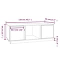 Miniatyrbillede 9 af 11: vidaXL sofabord 110x50x40 cm massivt fyrretræ grå