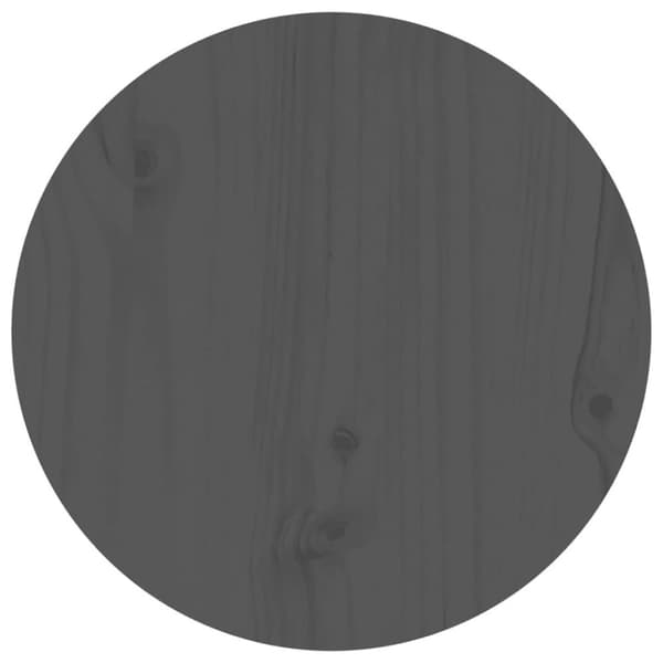 vidaXL sofabord Ø 55x60 cm massivt fyrretræ grå