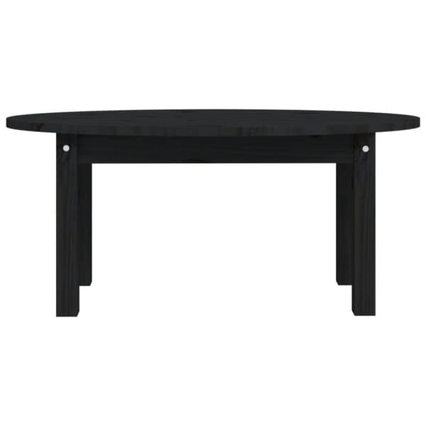 vidaXL sofabord 80x40x35 cm massivt fyrretræ sort