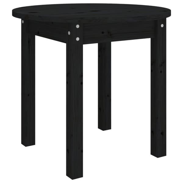 vidaXL Sohvapöytä musta Ø 45x40 cm täysi mänty