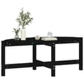 Miniatyrbillede 3 af 9: vidaXL sofabord 118x63x45 cm massivt fyrretræ sort