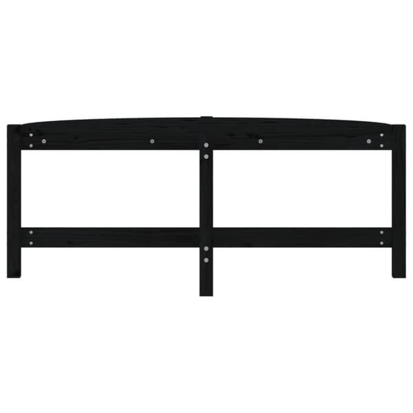 vidaXL sofabord 118x63x45 cm massivt fyrretræ sort