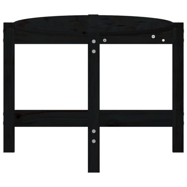 vidaXL sofabord 118x63x45 cm massivt fyrretræ sort
